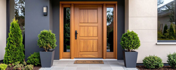 porte d'entrée en bois
